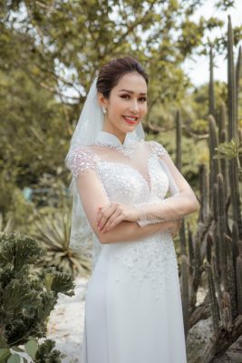 áo dài cưới trắng áo dài song hỷ